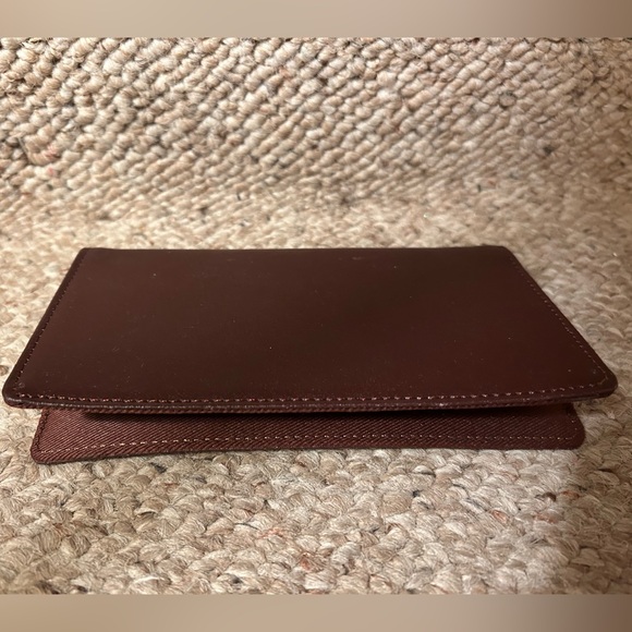 no brand Other - Brown Leather Checkbook Wallet Cover